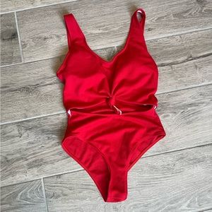 Red Zaful swim M/6